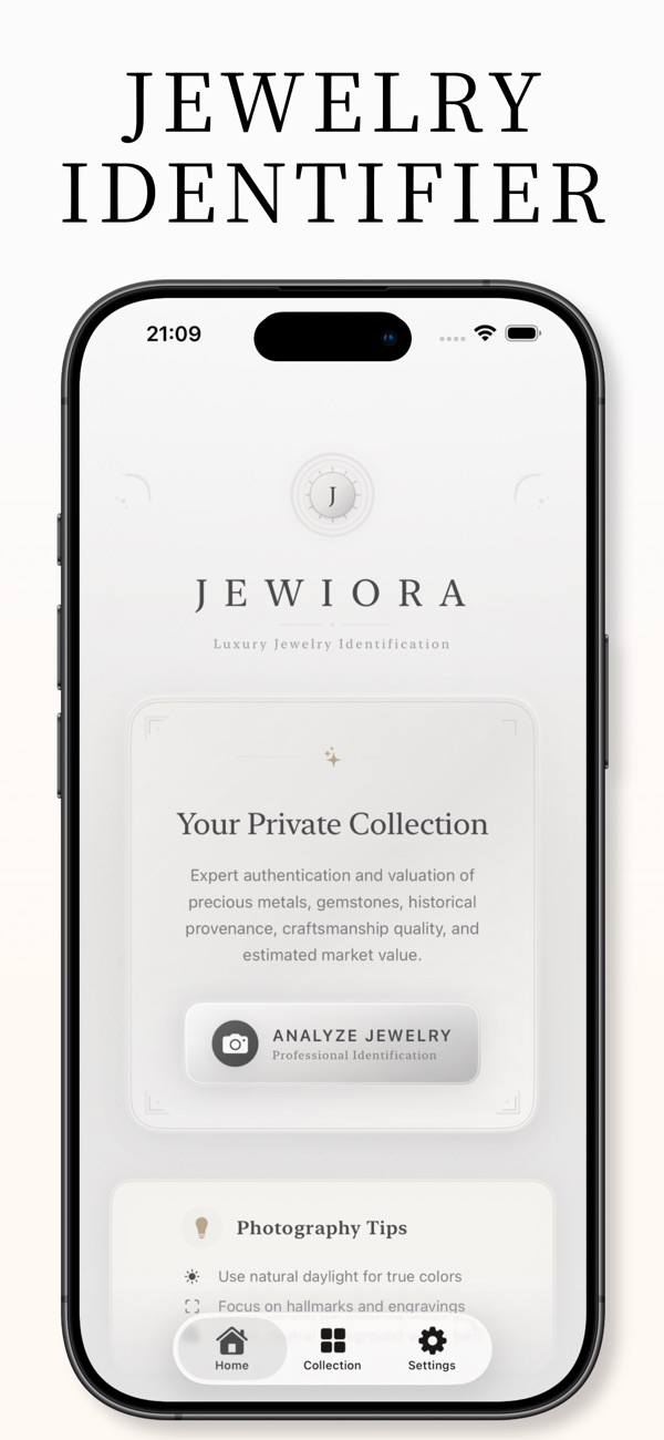 Ring identifier app scanning diamond engagement ring with AI-powered jewelry identification technology